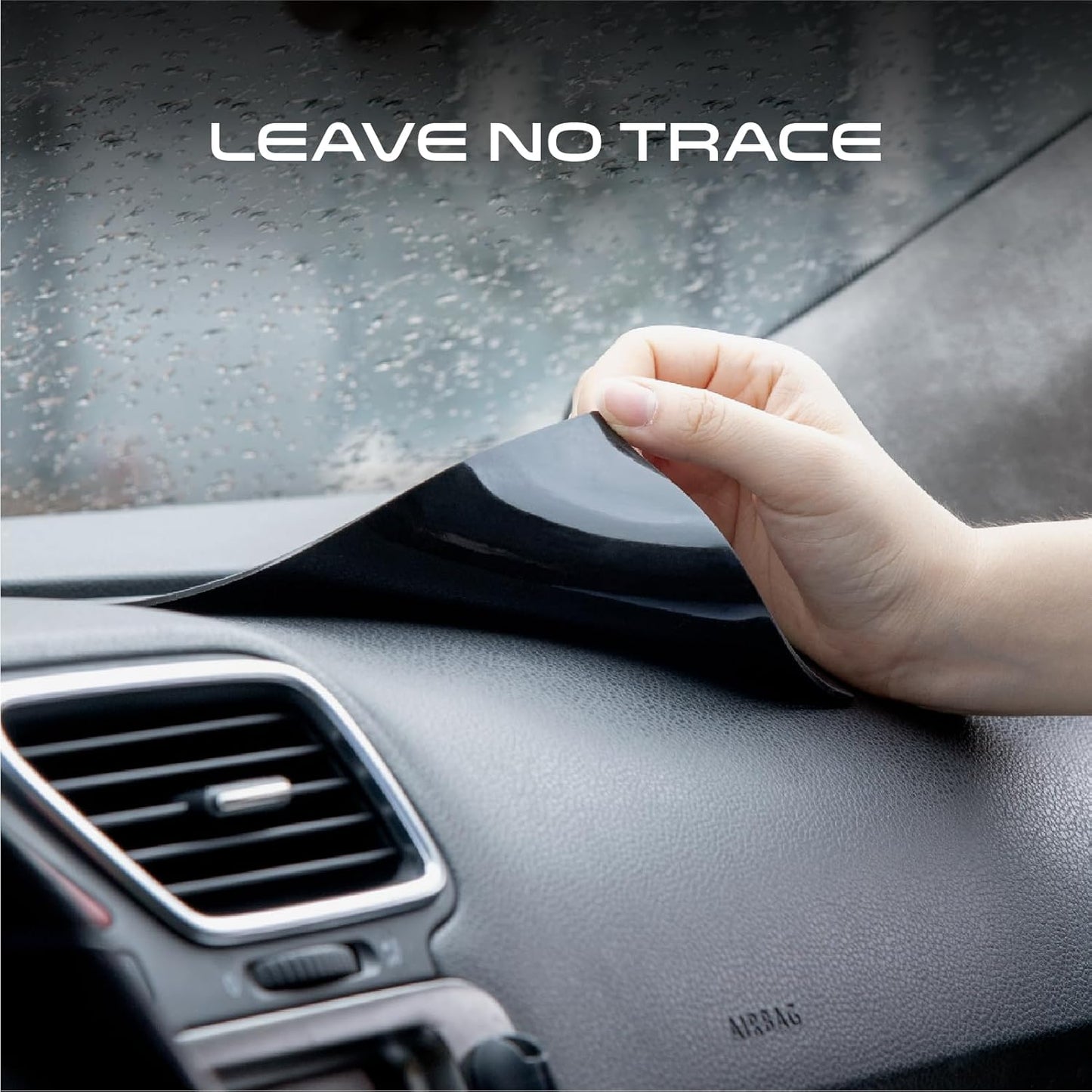 Car Dashboard Non Slip Mat, anti Slip Pad, anti Slide Sticky Dash Pad, Multifunctional Fixate Gripping Gel Pad for Radar Detector, Cell Phone, Keys, Glass, GPS, Coins 6.3X5.1 Inch (2 Pack)